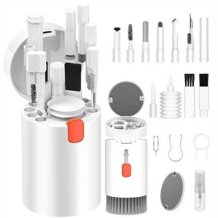 Humble 20 in 1 Smart Gadget Cleaning Kit – All-in-One Screen & Keyboard Cleaner with Cleaning Pen, Spray, Microfiber Cloth, Dust Blower, Key Puller & Brushes for Smartphones, Tablets, Laptops & PC's