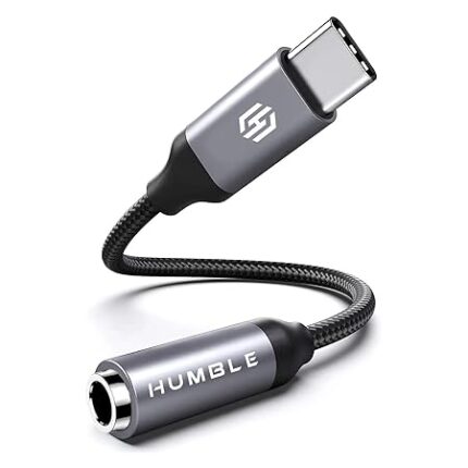 Humble Type-C to 3.5mm Audio Jack Adapter with DAC, Type-C Headphone AUX Converter for iPhone Series 17/16/15, Samsung Galaxy, OnePlus, Google Pixel, Nothing, Motorola & Other Phones with USB-C Ports