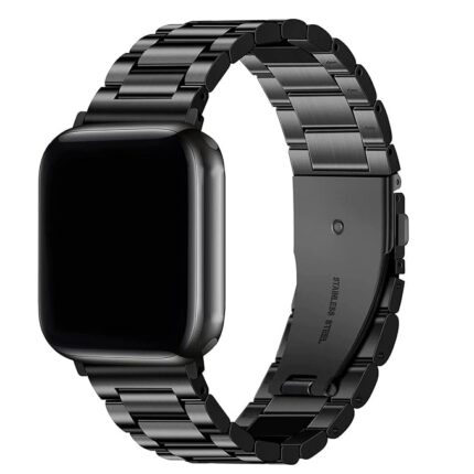 HUMBLE Premium Stainless Steel Professional Look 42mm,44mm & 45mm Chain Strap with Secure Classic Folding Clasp Lock Compatible with Watch Series SE/6/7/5/4/3/2/1